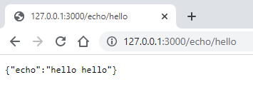 Echo service in web browser