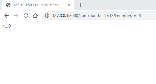 Backend service response in a browser window