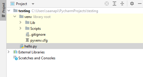 Project tree