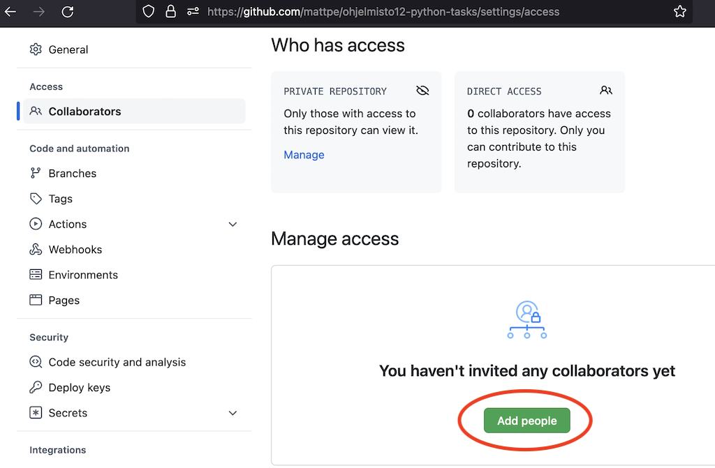 Adding users